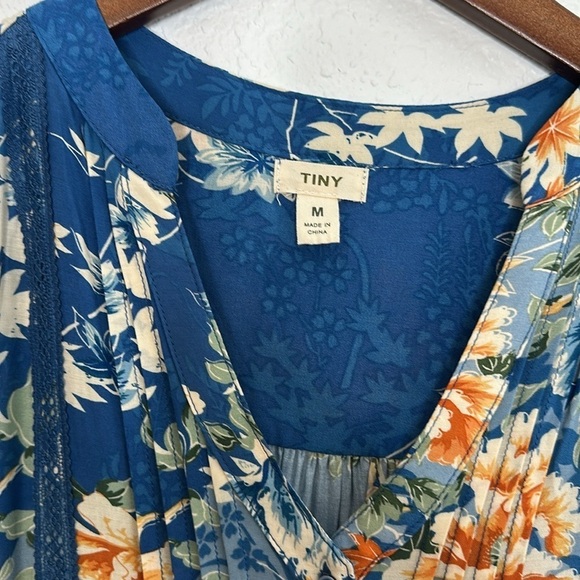 Anthropologie Tiny Giana Blue Floral Dress medium - Picture 7 of 13